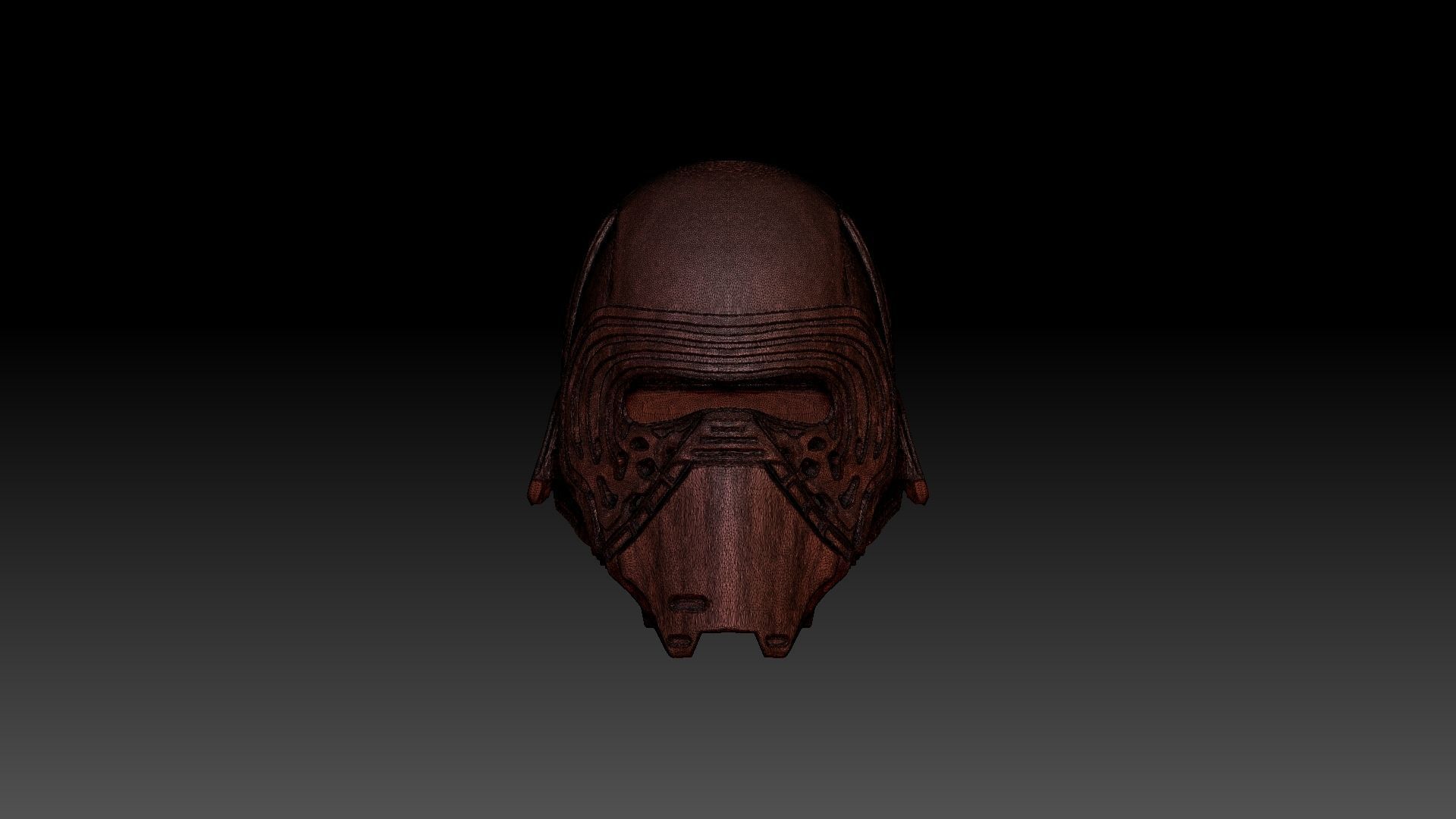 Star Wars Kylo Ren Helmet for 3dprint 3D model_5
