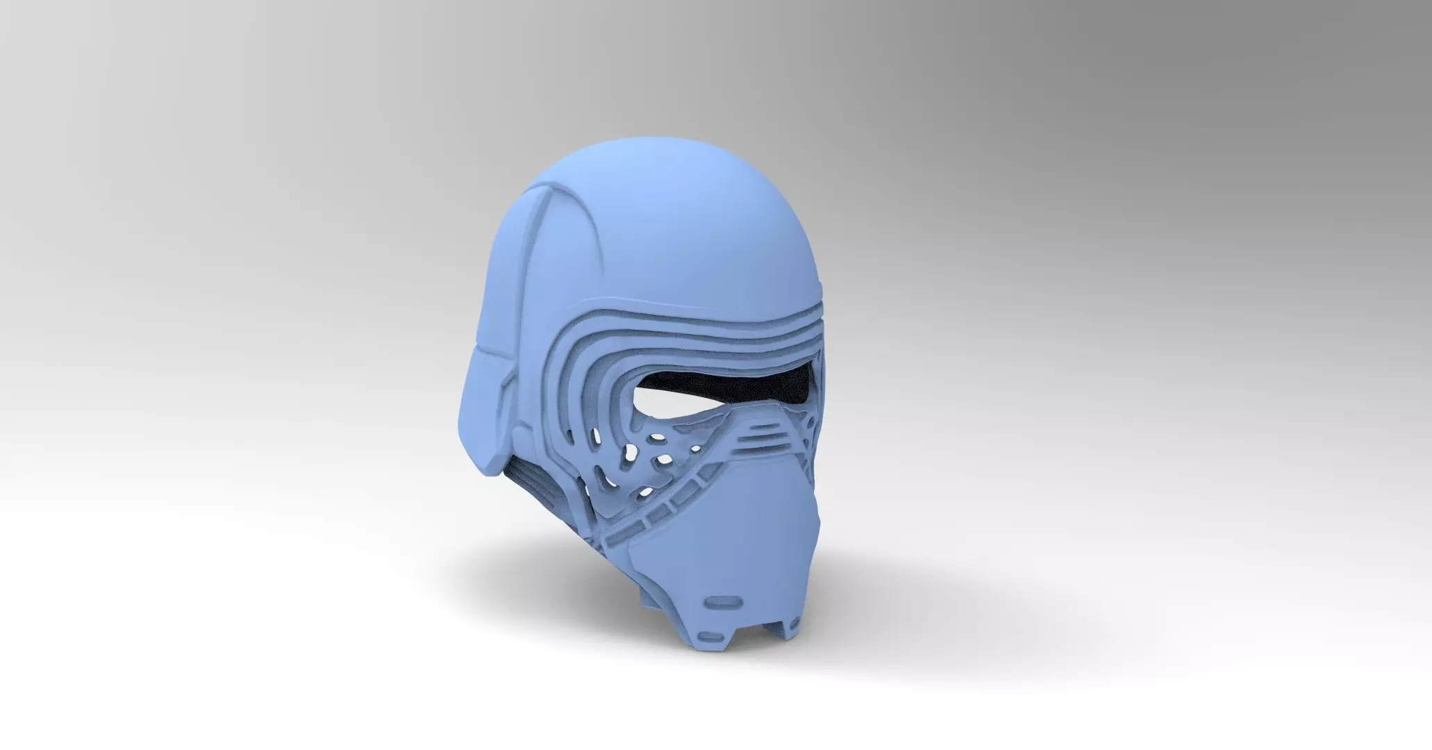 Star Wars Kylo Ren Helmet for 3dprint 3D model_0