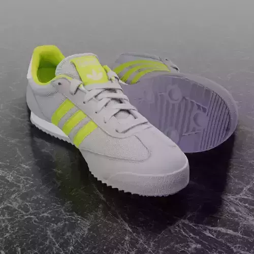 ADIDAS 3D SHOES - WHITE - YELLOW- DRAGON