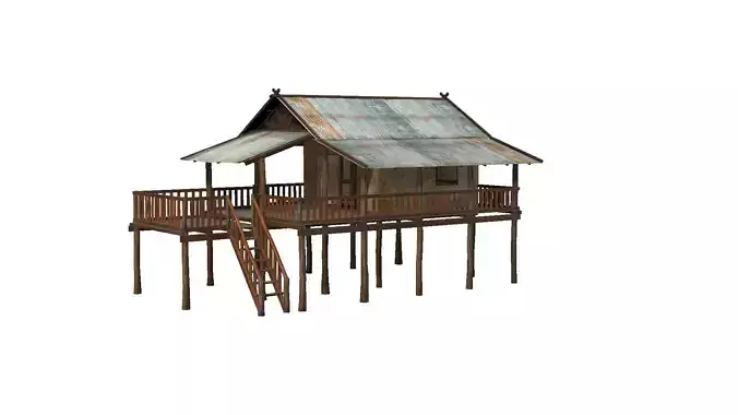 Hmong Old house two floors 