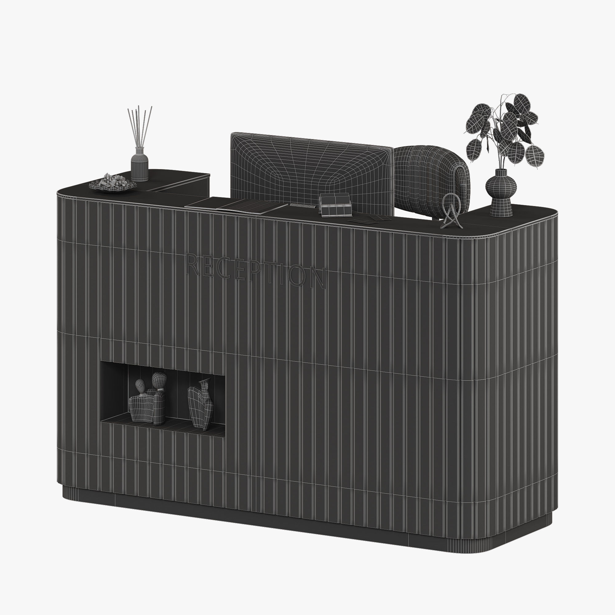 Recepcion Square Beauty Salon Low-poly 3D model_6