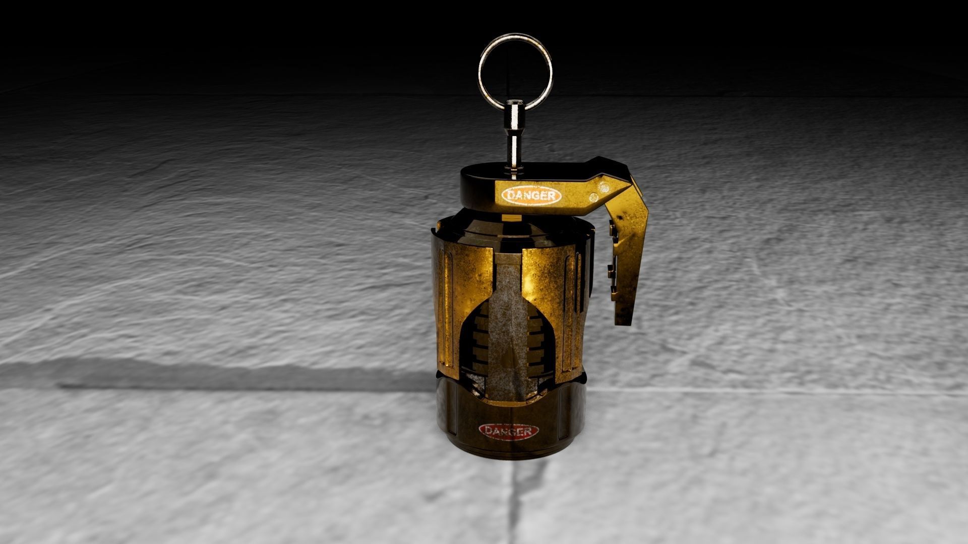 smoke grenade Low-poly 3D model_4