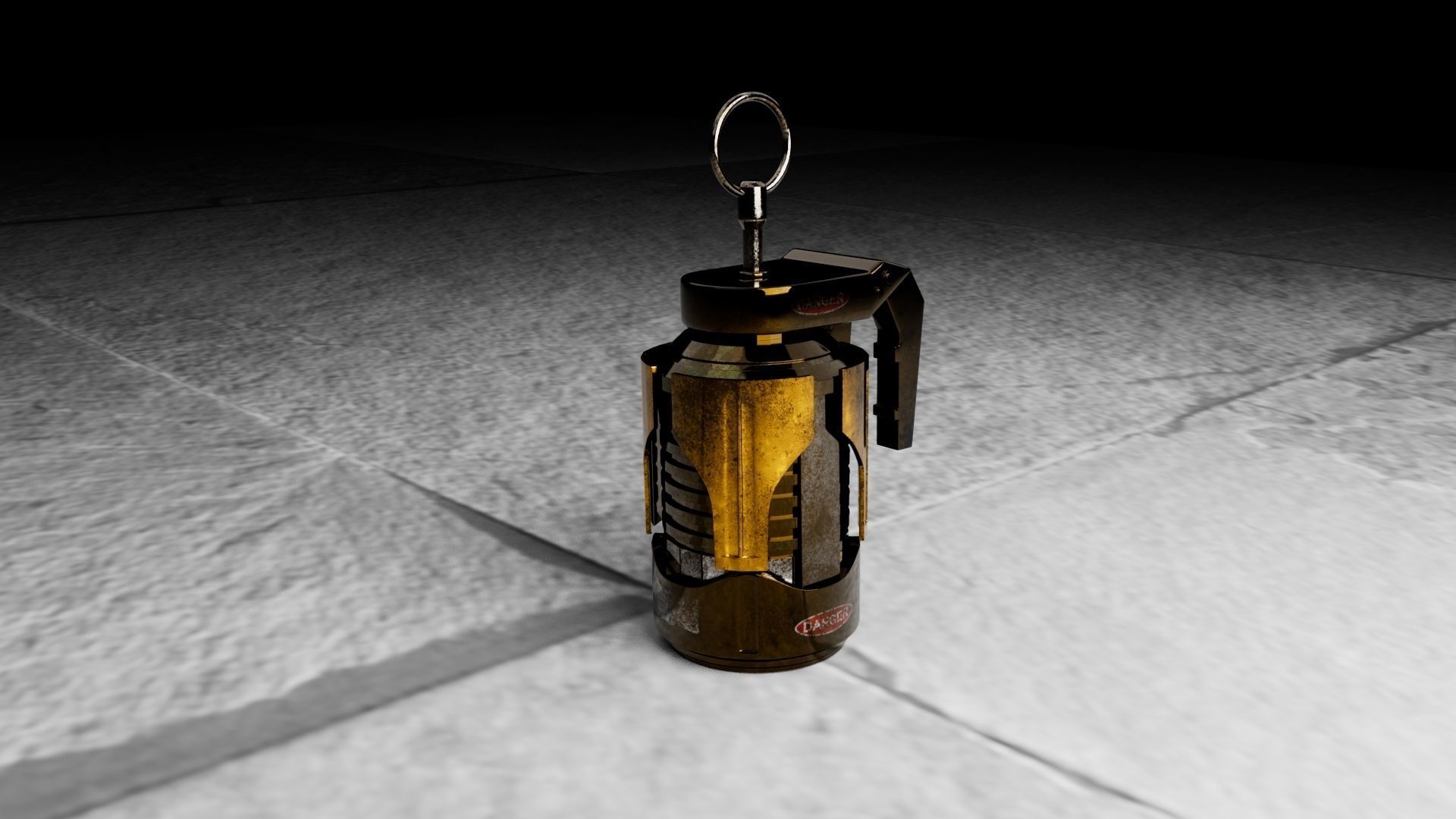 smoke grenade Low-poly 3D model_2