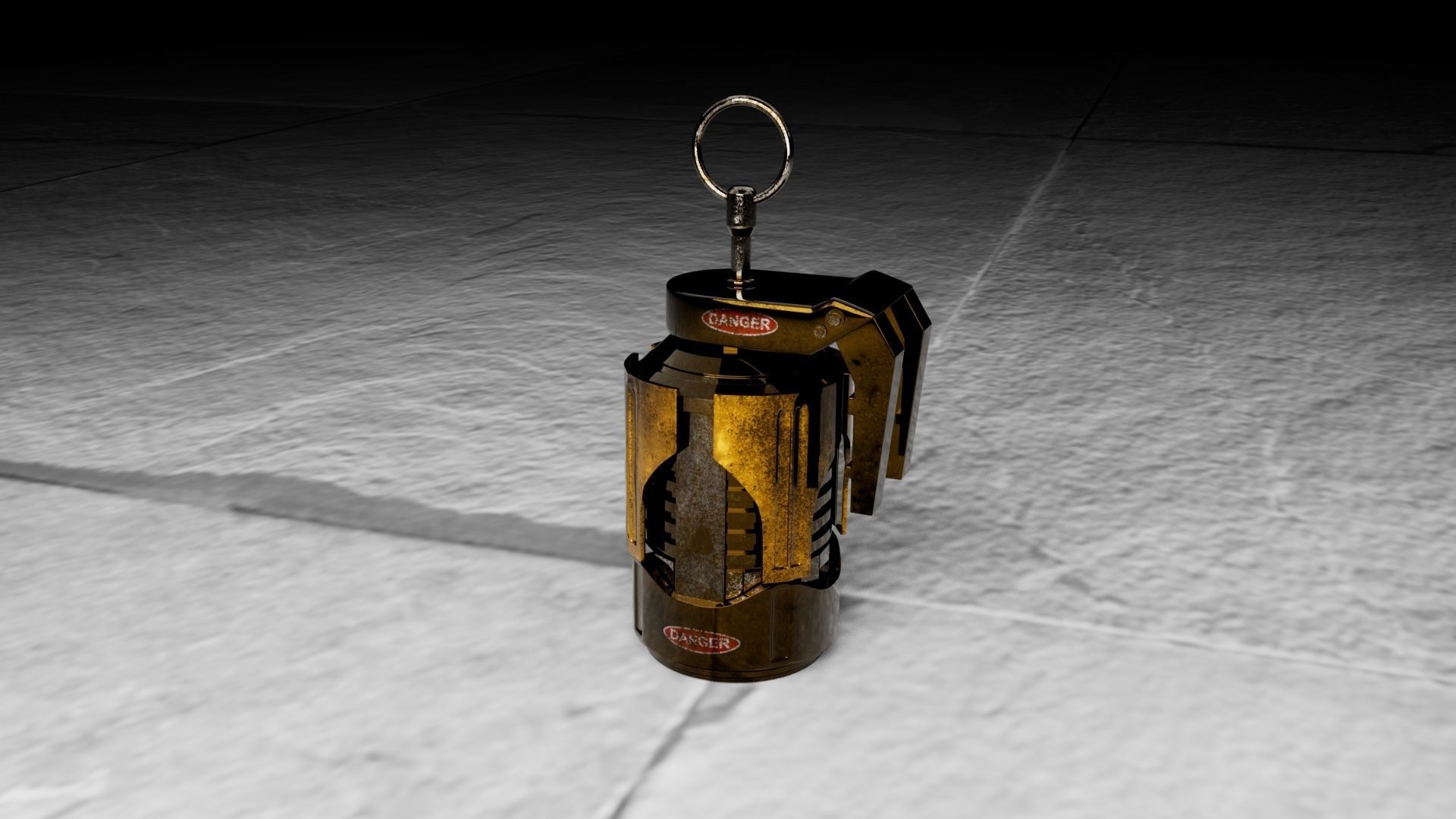 smoke grenade Low-poly 3D model_3