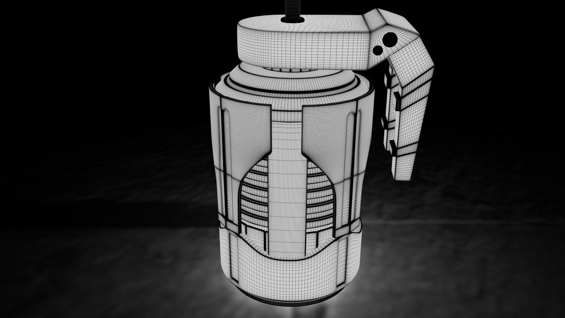 smoke grenade Low-poly 3D model_9