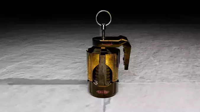 smoke grenade Low-poly 3D model smoke grenade Low-poly 3D model
