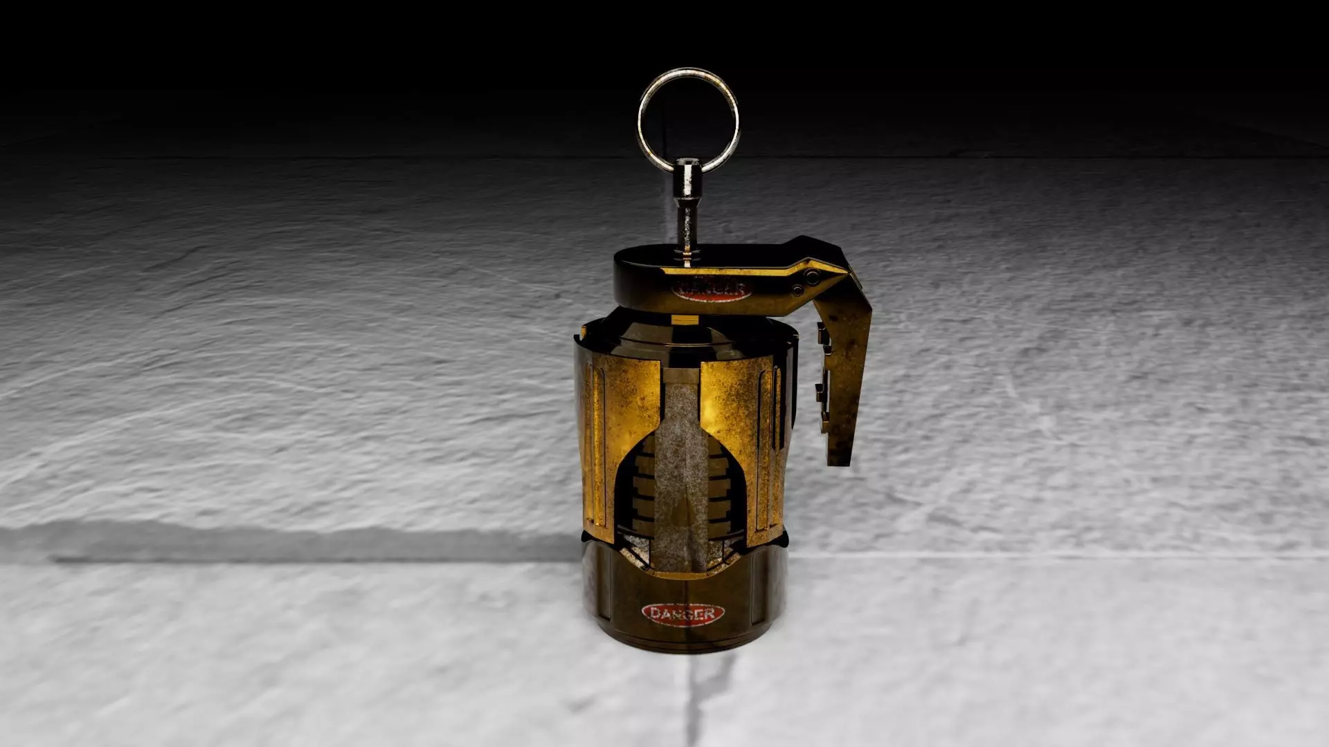 smoke grenade Low-poly 3D model_0