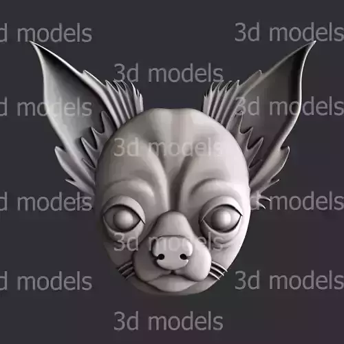 3d STL models for CNC or 3d printer chihuahua decor P463