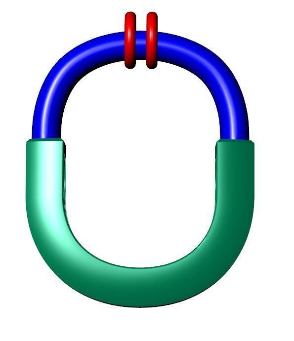 Tiffany Lock Pendant plain Medium 3D print model_5