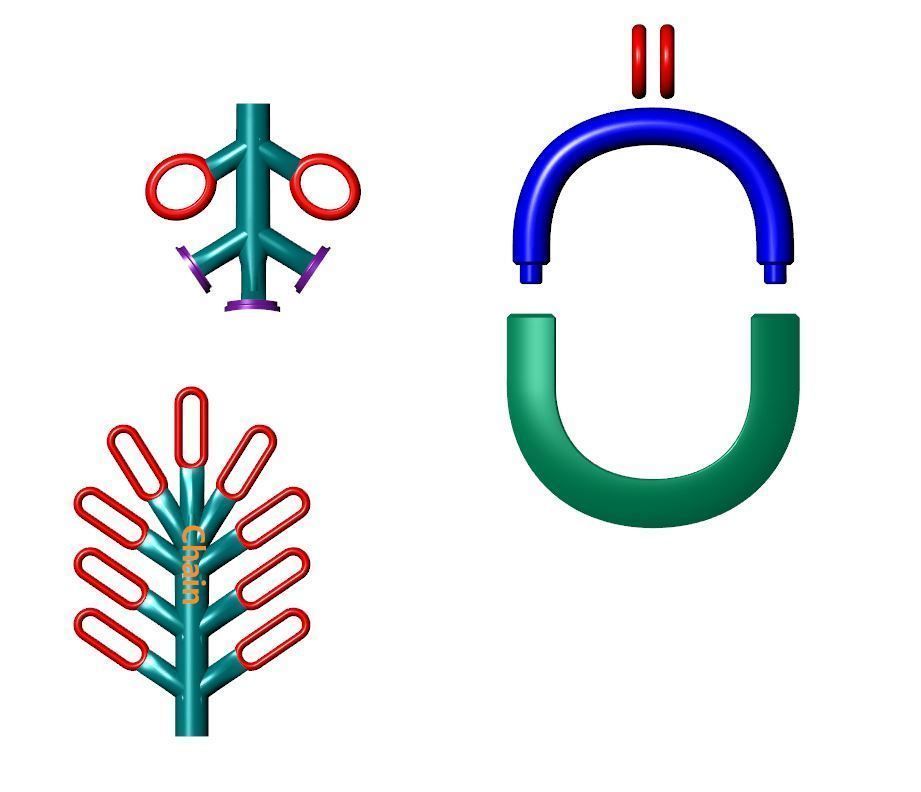 Tiffany Lock Pendant plain Medium 3D print model_3