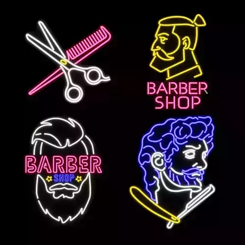 Neon sign Barber shop