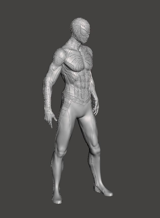 spiderman model 3d gamesuit  3D print model_7