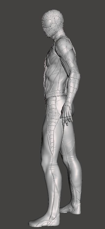 spiderman model 3d gamesuit  3D print model_8