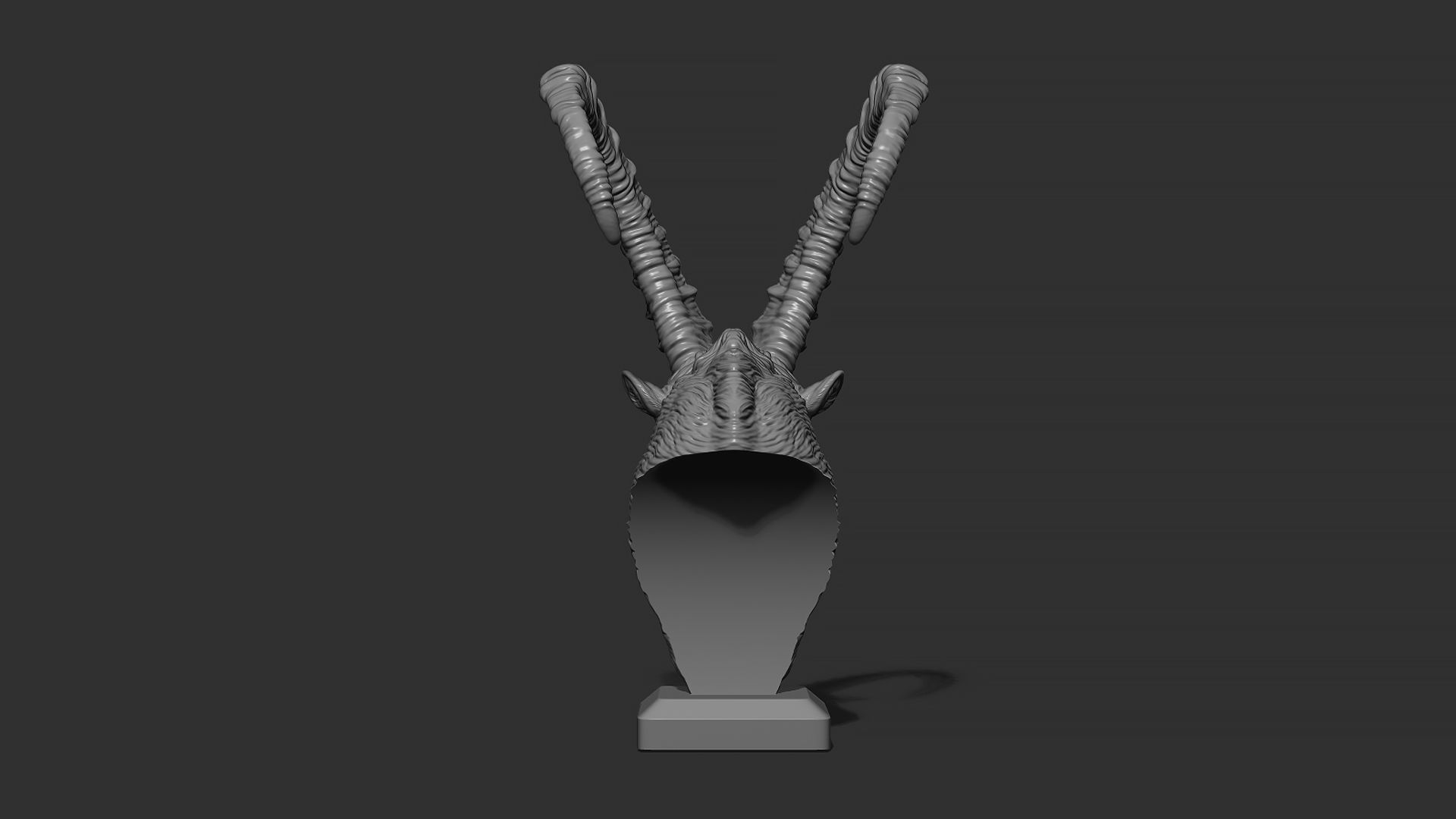 Nubian Ibex bust 3D print model_18