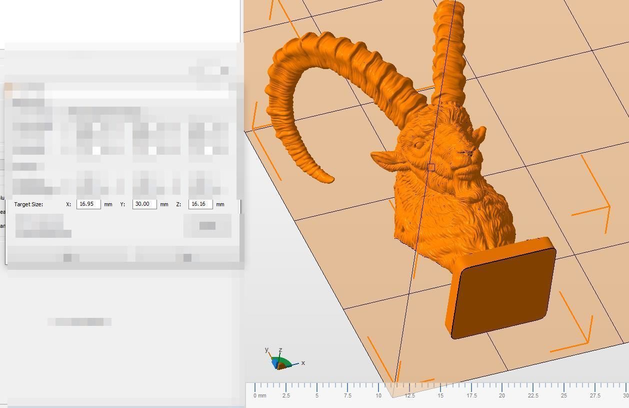 Nubian Ibex bust 3D print model_27