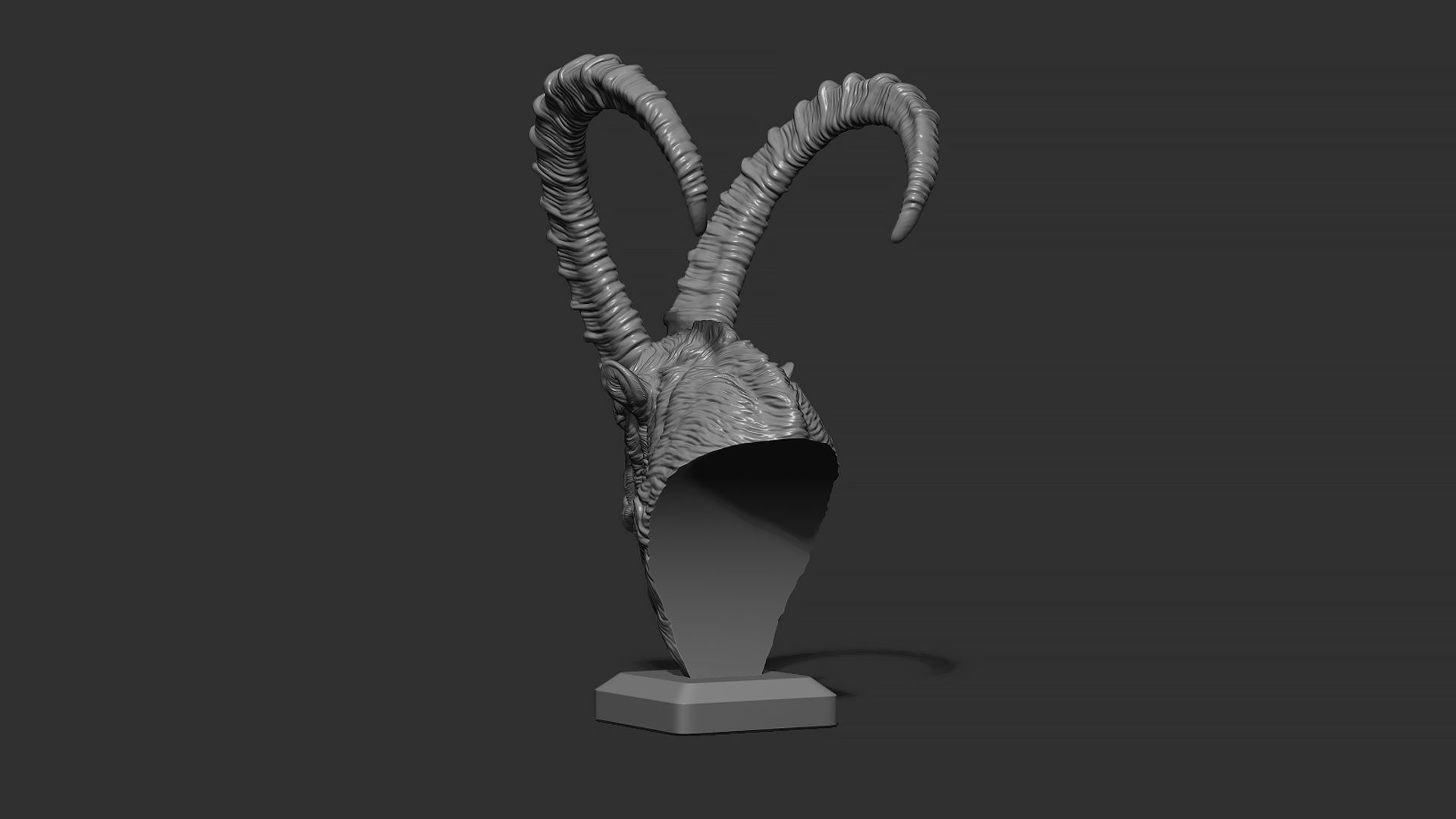 Nubian Ibex bust 3D print model_24