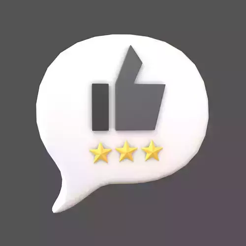Rating Three Star Bubble Icon V1 002