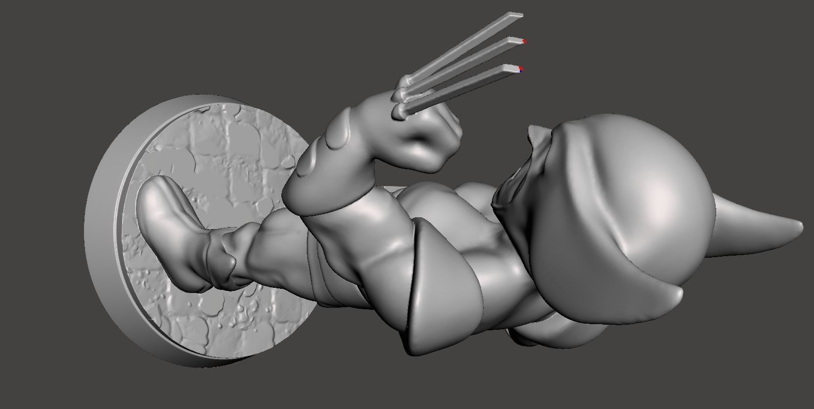 wolverine chibi 3d model for 3d printing 3D print model_2