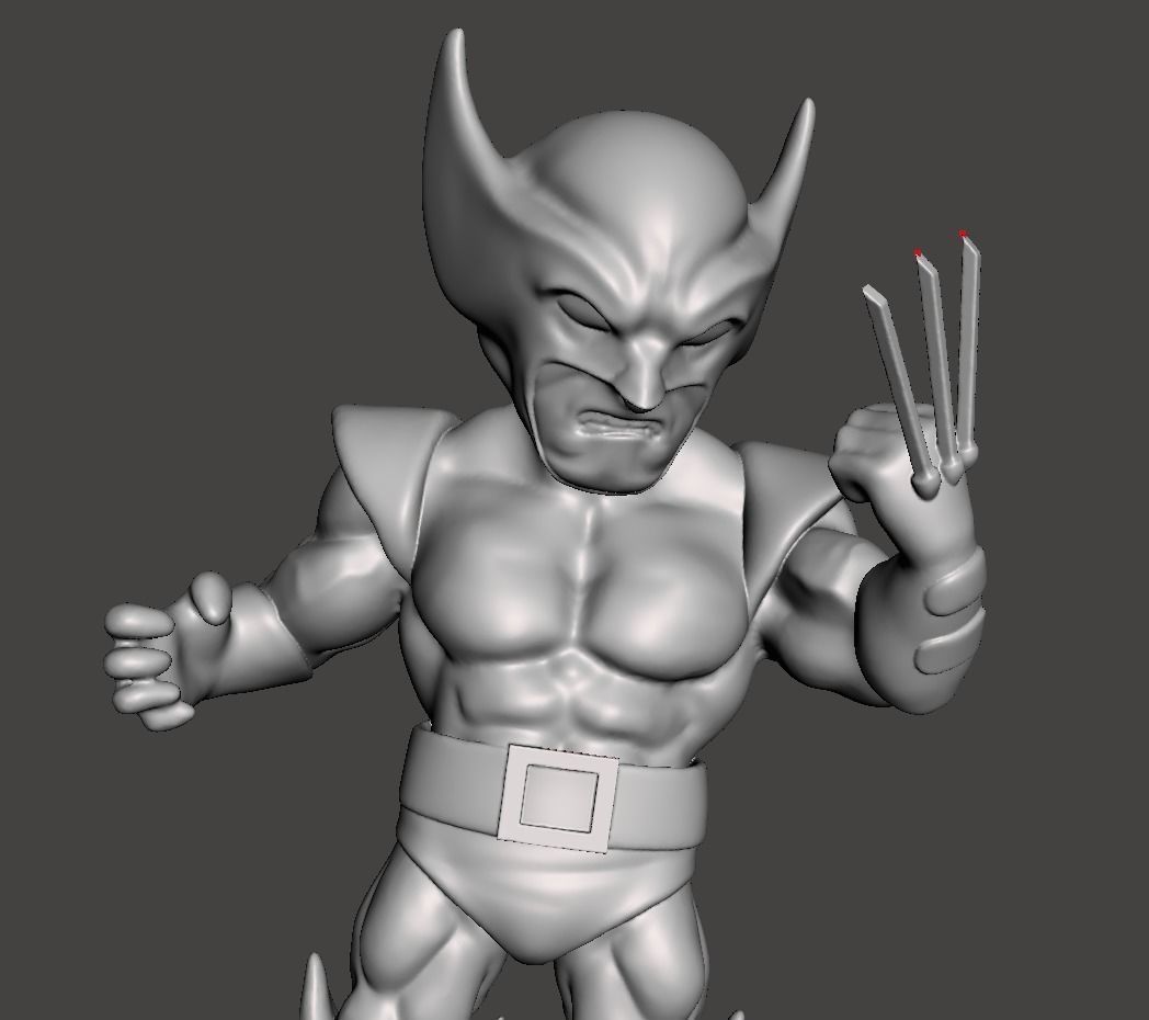 wolverine chibi 3d model for 3d printing 3D print model_5