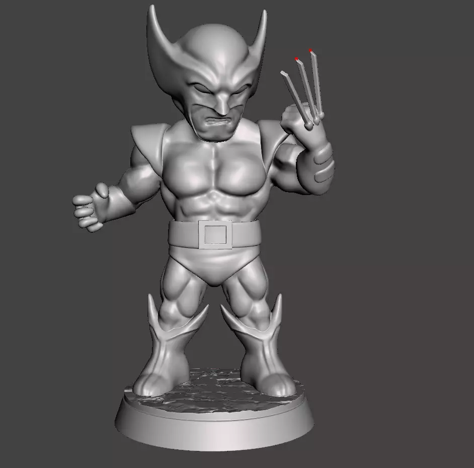wolverine chibi 3d model for 3d printing 3D print model_0