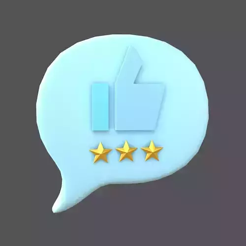 Rating Three Star Bubble Icon V1 008