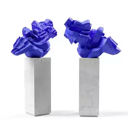 Cubist abstract modern sculpture