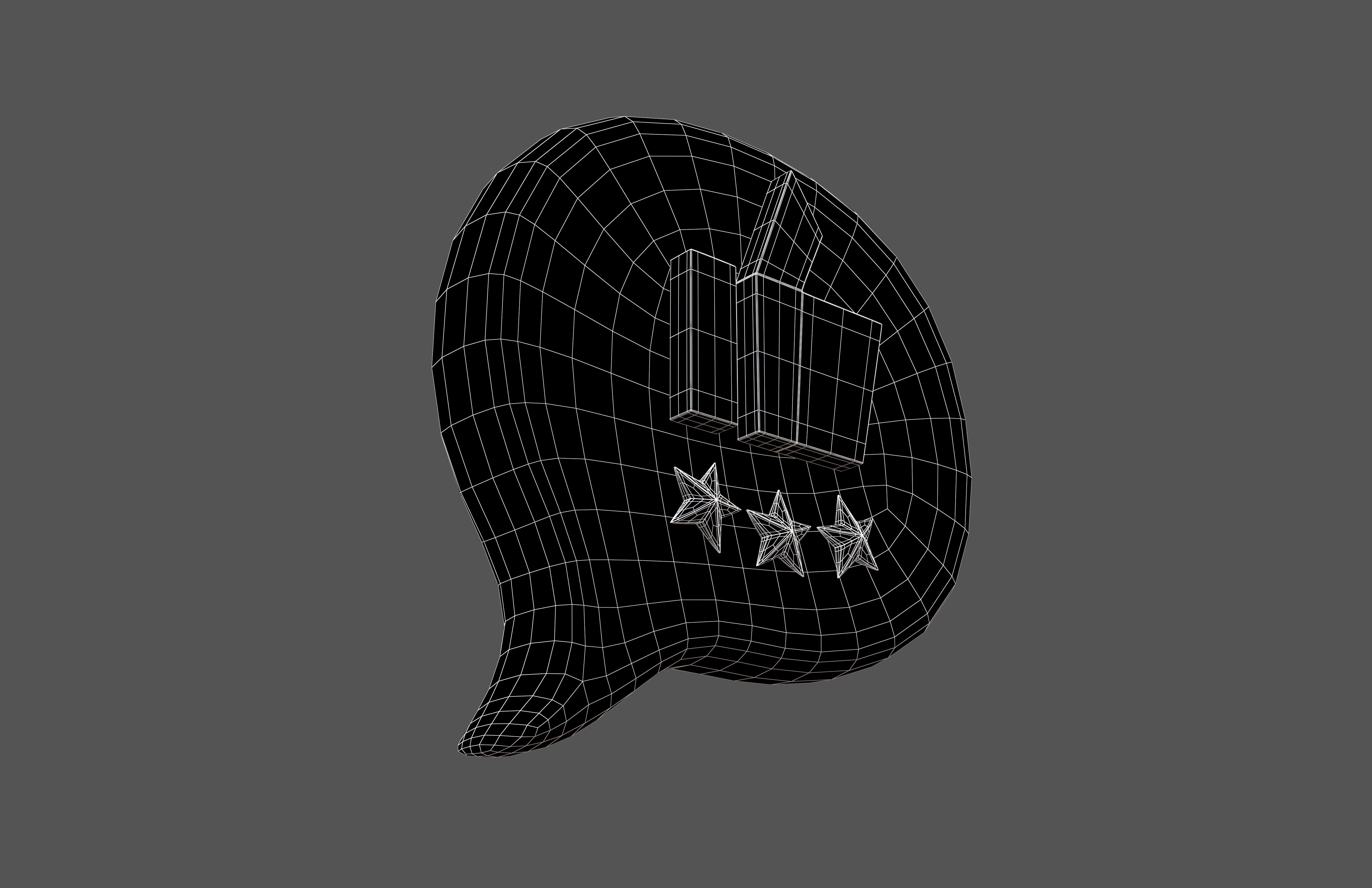 Rating Three Star Bubble Icon V2 006 Low-poly 3D model_5