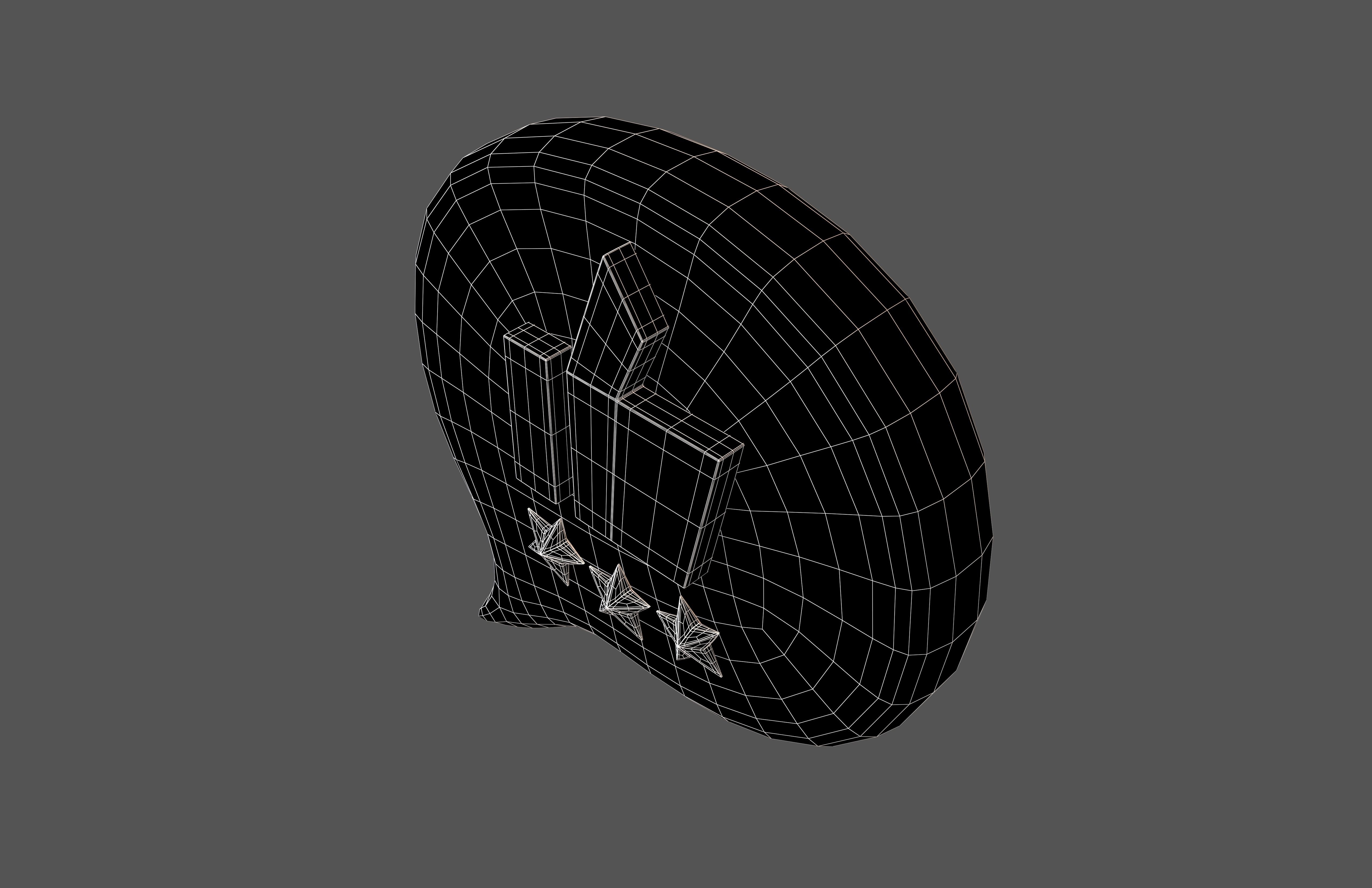 Rating Three Star Bubble Icon V2 007 Low-poly 3D model_7