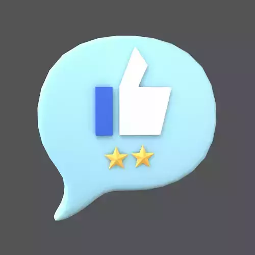 Rating Two Star Bubble Icon V1 003
