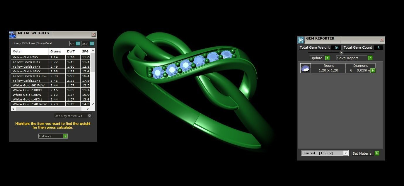 gold ring 3D print model_2