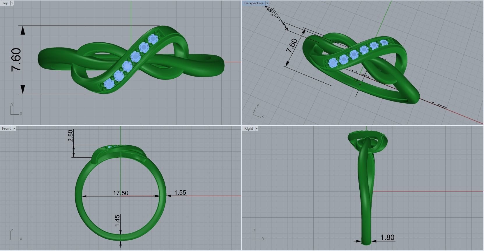 gold ring 3D print model_1