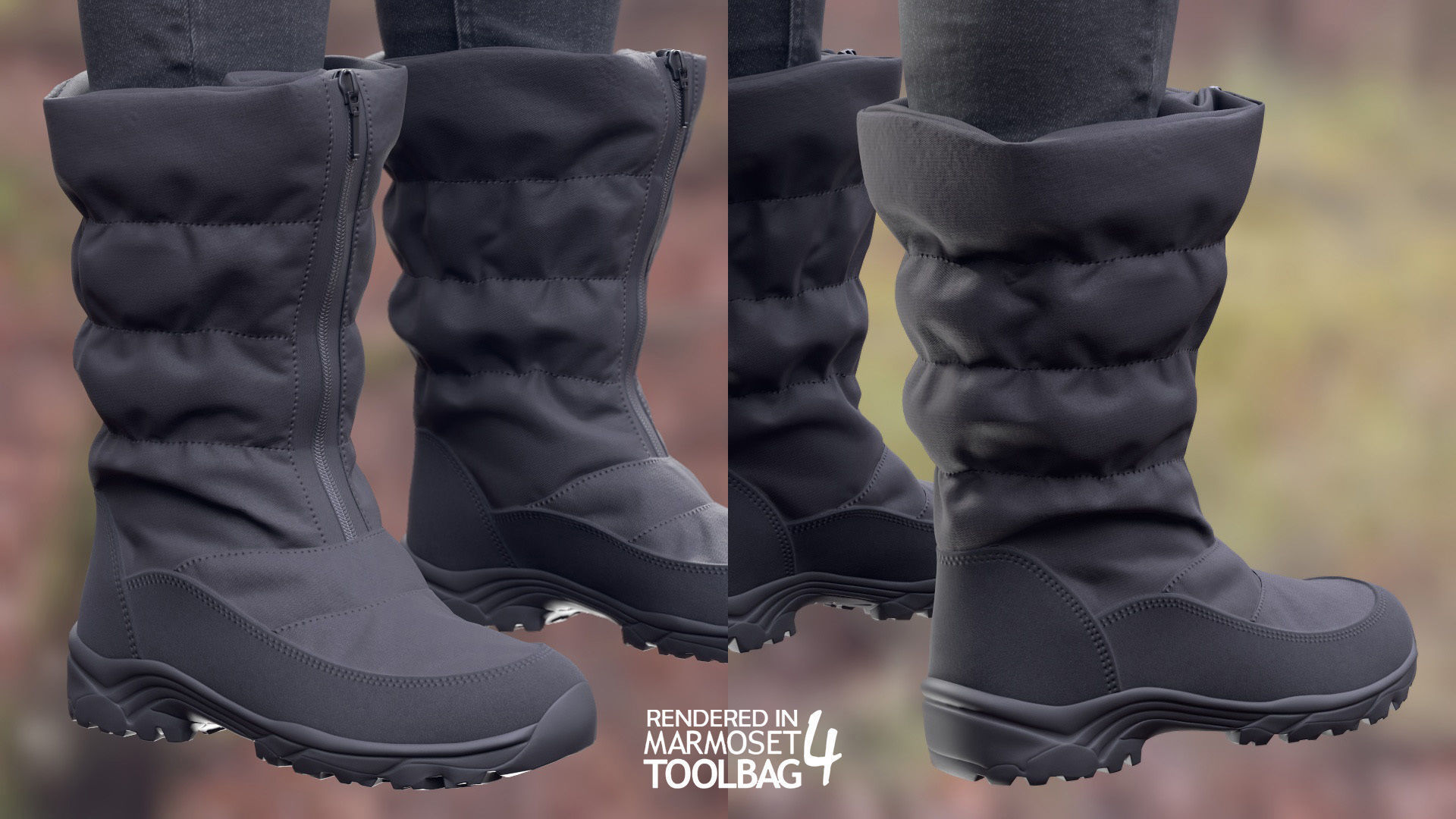 Mens and Womens Winter Outfit 2 3D Model Collection_21