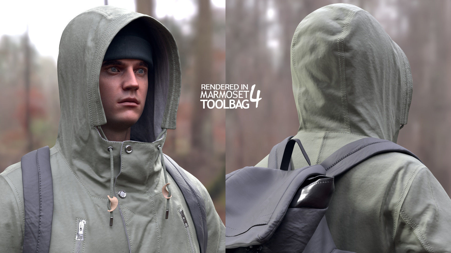 Mens and Womens Winter Outfit 2 3D Model Collection_16