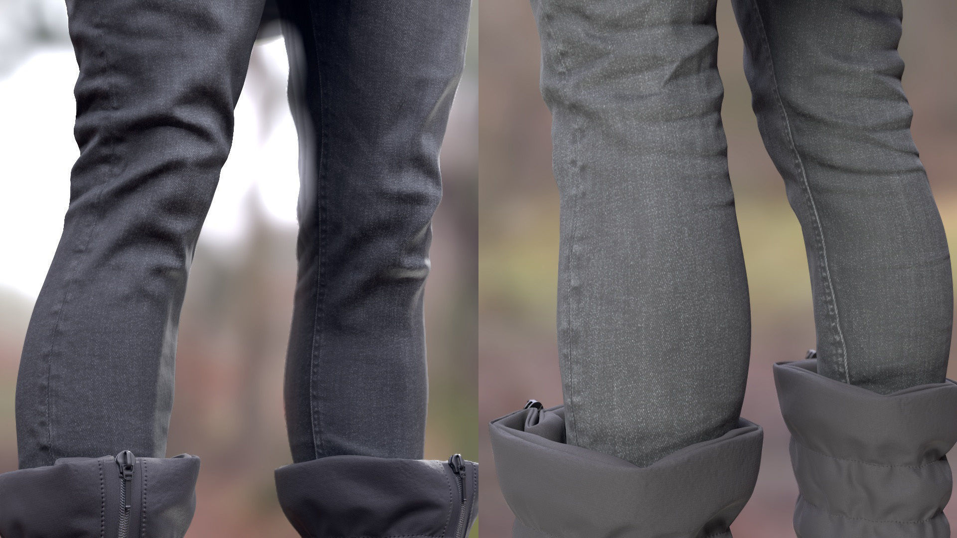 Mens and Womens Winter Outfit 2 3D Model Collection_40