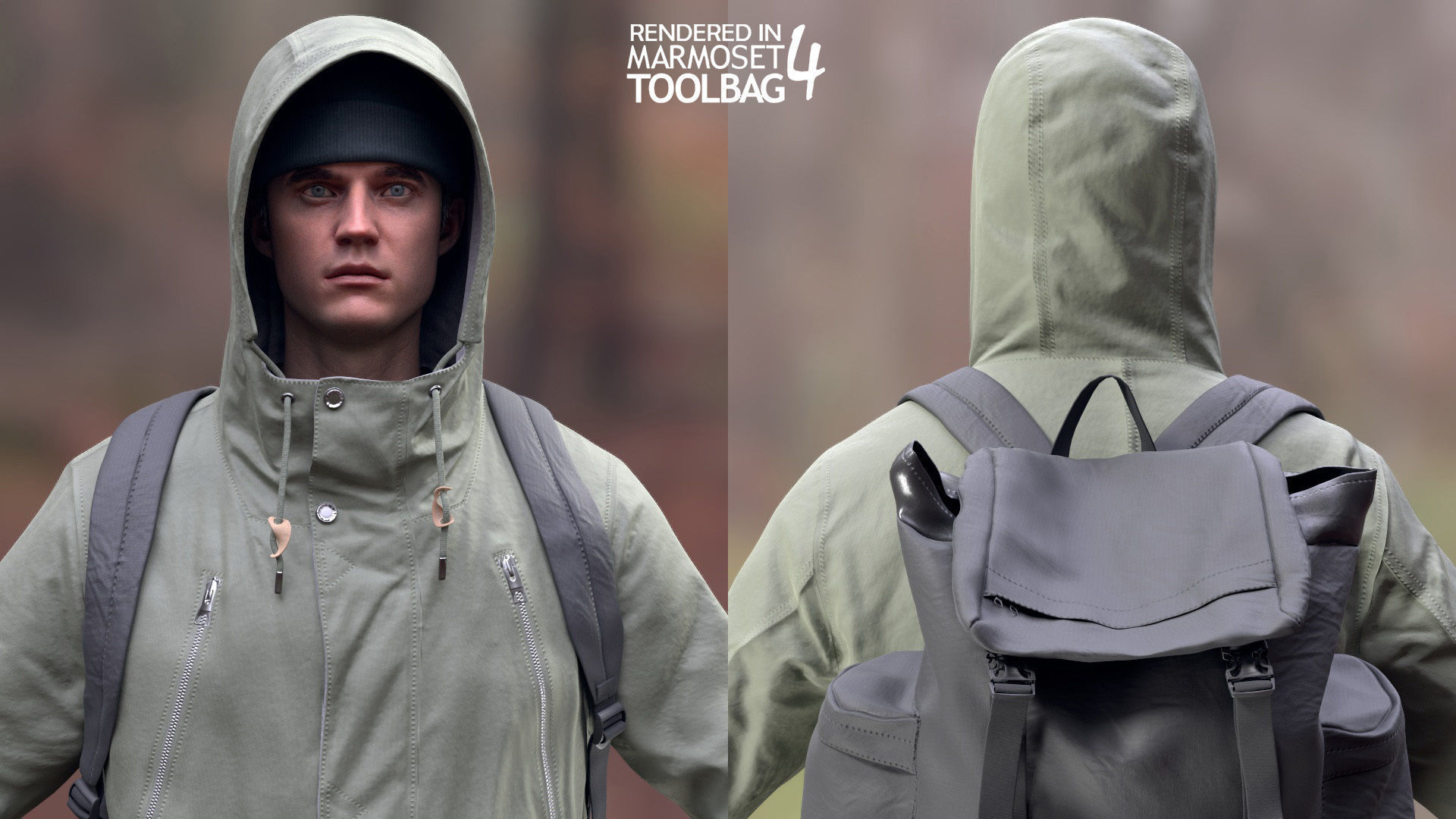 Mens and Womens Winter Outfit 2 3D Model Collection_17