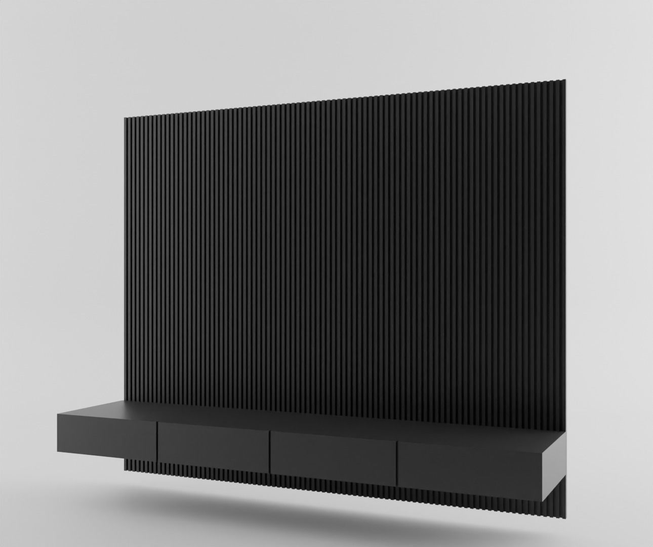 3d modern painel Low-poly 3D model_2