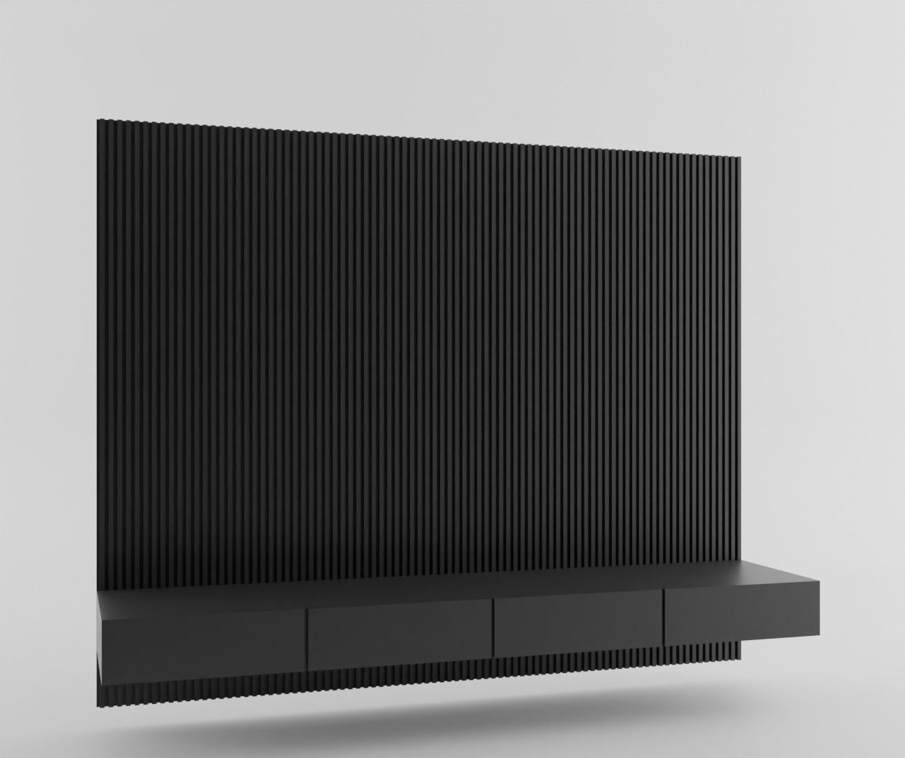 3d modern painel Low-poly 3D model_1