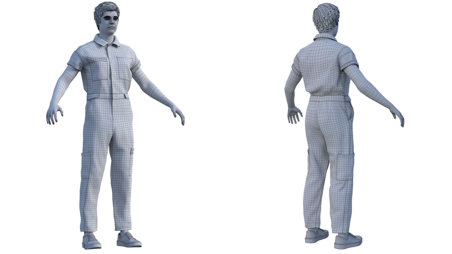 Mens and Womens Overalls 1 3D Model Collection_19