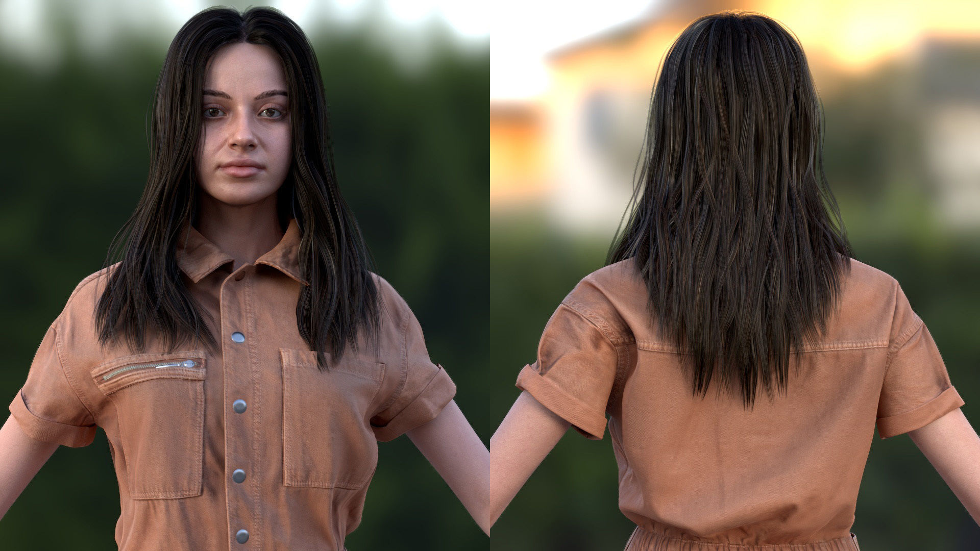 Mens and Womens Overalls 1 3D Model Collection_42
