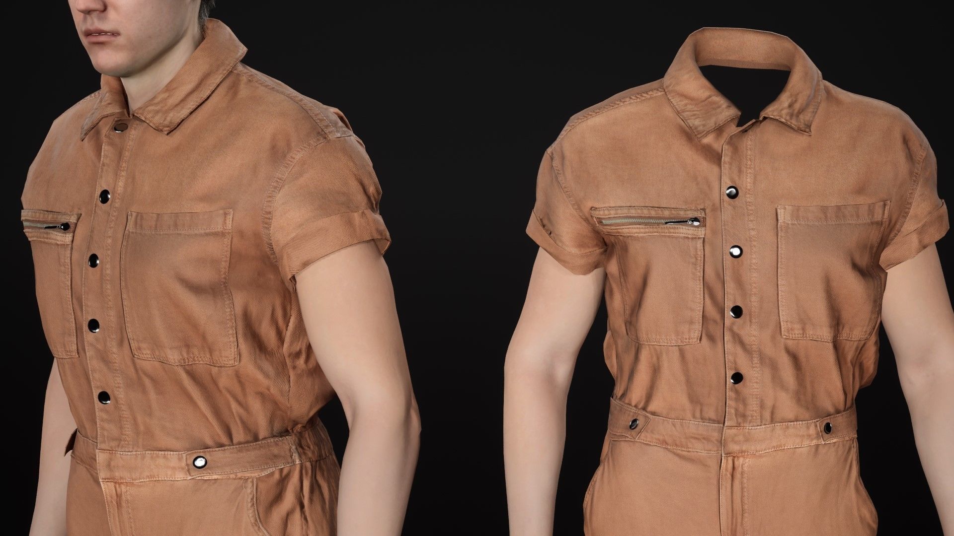 Mens and Womens Overalls 1 3D Model Collection_35