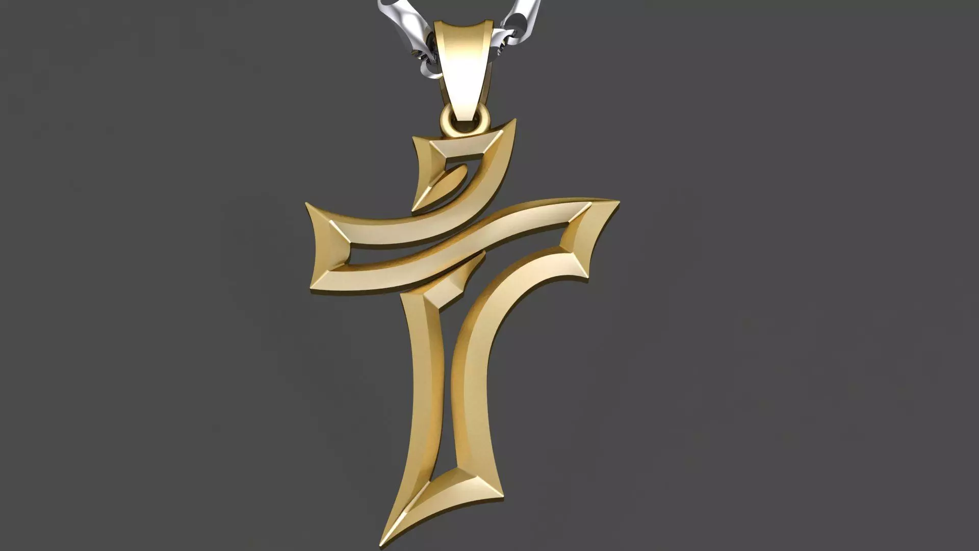Cross Jesus pendant D37 3D print model