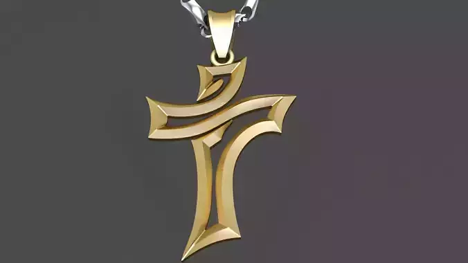 Cross Jesus pendant D37