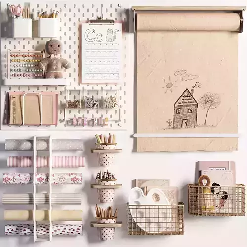 Ikea SKADIS Pegboard and Decoration for Teenagers and Kids 05