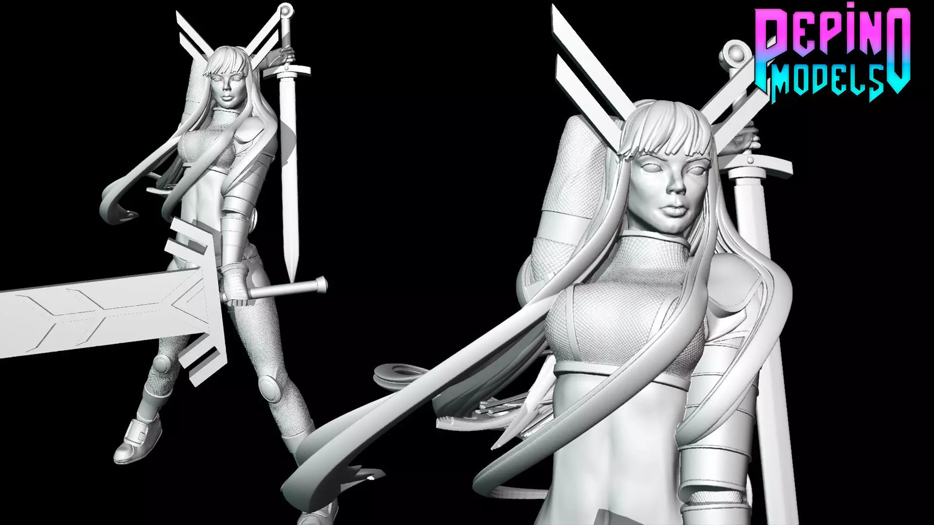 Magik from Marvel Comics X-Men - 62mm scale miniature 3D print model