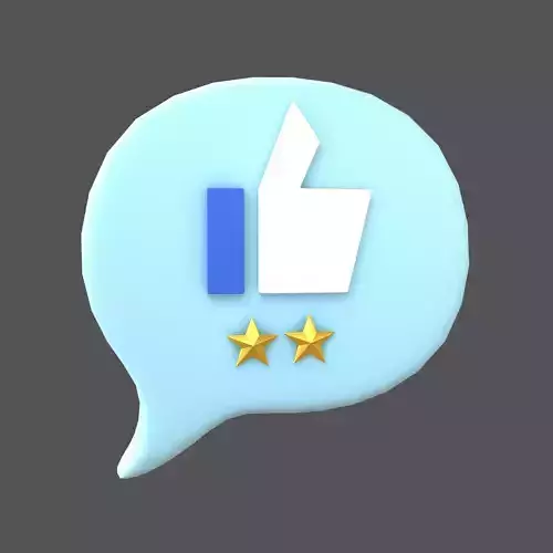 Rating Two Star Bubble Icon V1 007