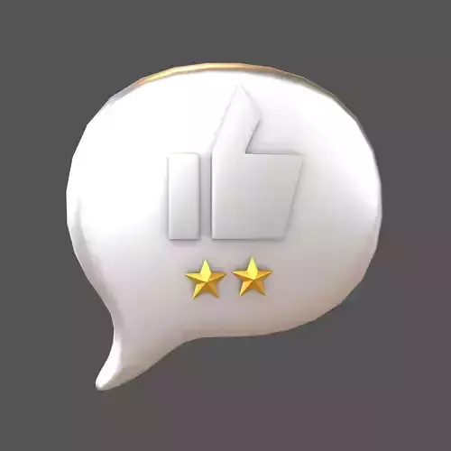 Rating Two Star Bubble Icon V1 010