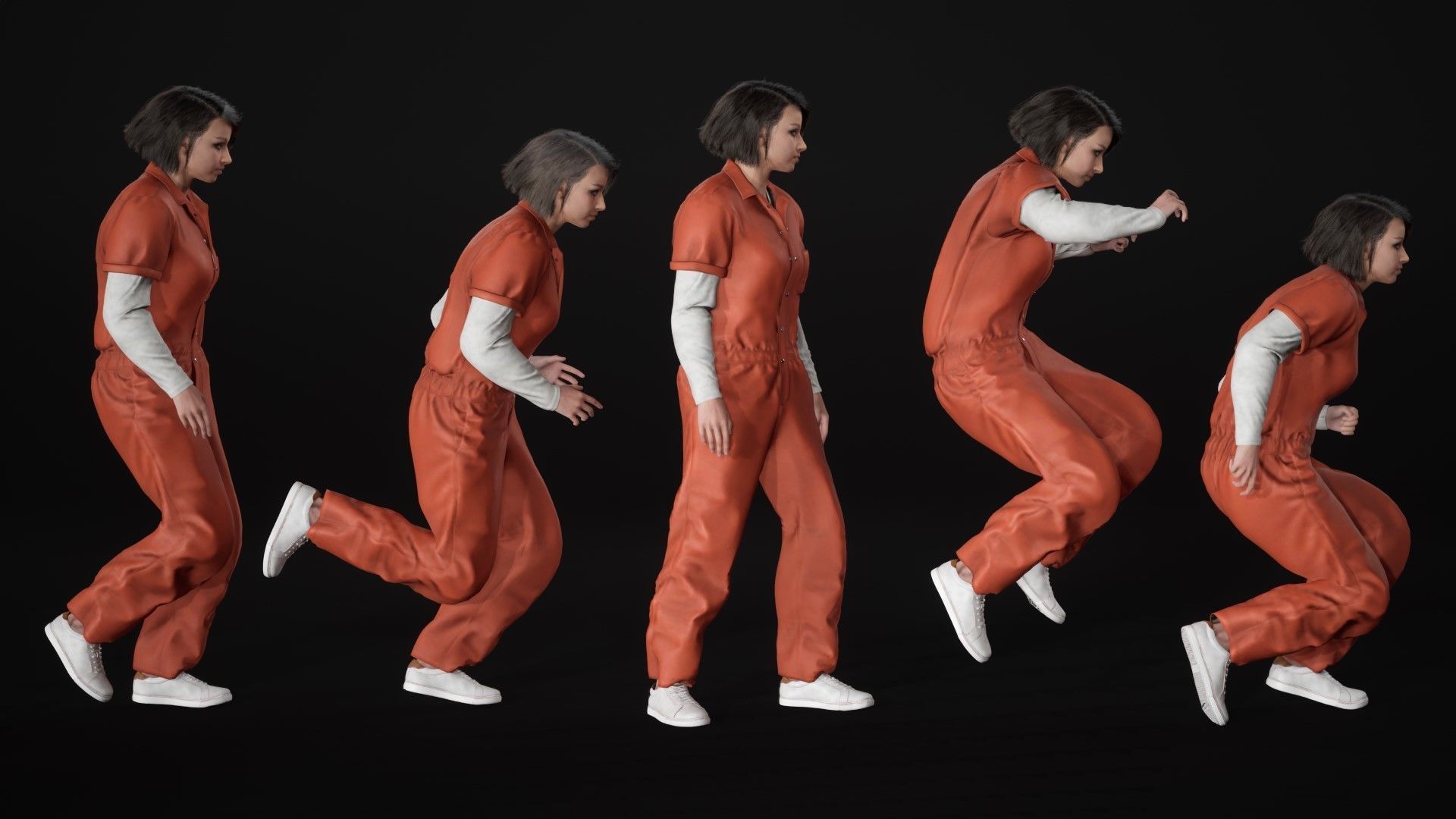 Mens and Womens Prison Uniform 1 3D Model Collection_37