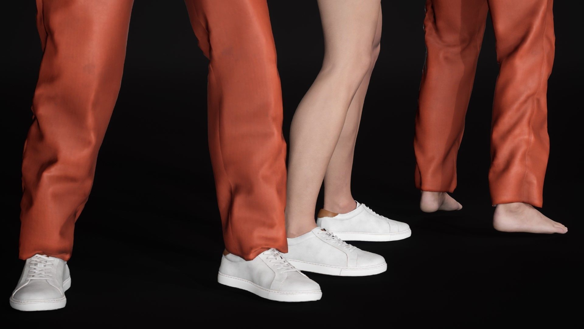 Mens and Womens Prison Uniform 1 3D Model Collection_28