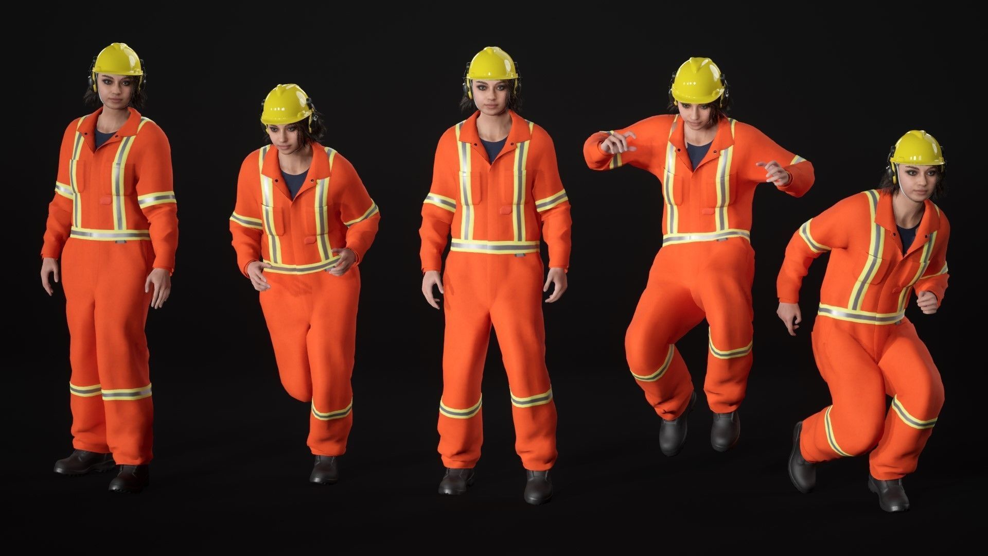 Mens and Womens Prison Uniform 1 3D Model Collection_34