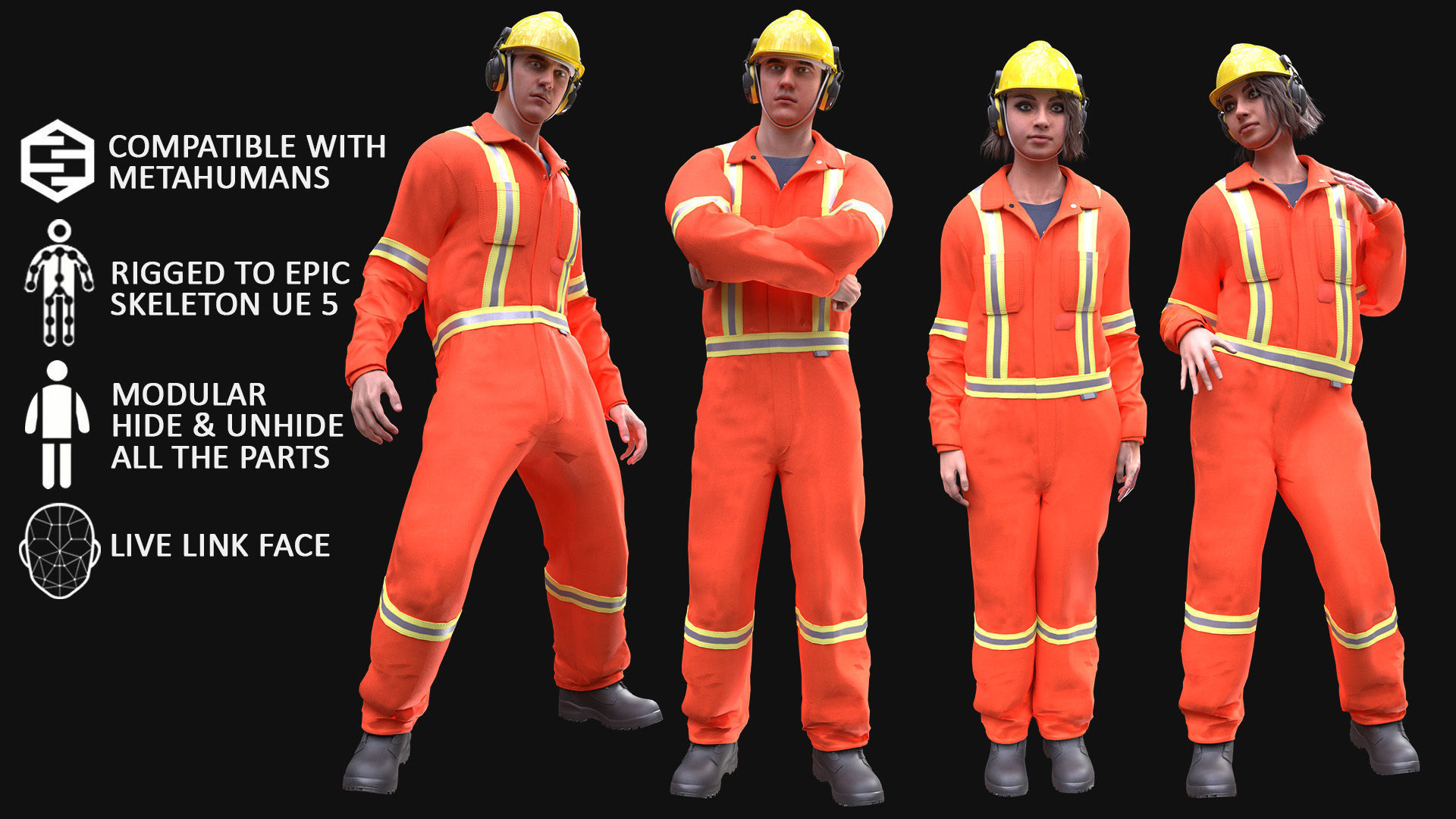 Mens and Womens Prison Uniform 1 3D Model Collection_6